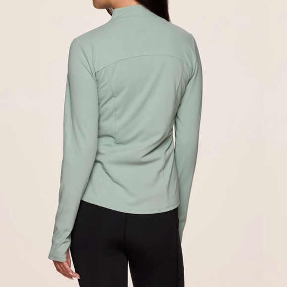 RBX Active Studio Daily Super Soft Mock Neck Jacket Small Sea Glass Teal - Picture 2 of 3